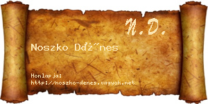 Noszko Dénes névjegykártya